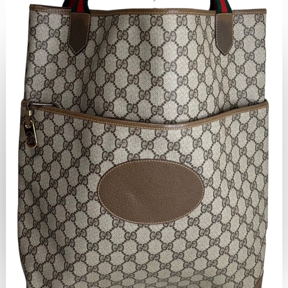 Gucci GG Sherry Line Monogram Canvas Tall Tote with Zippered Side Pocket - Picture 10 of 16